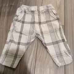 チェック柄　パンツ　80