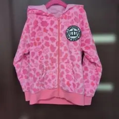BABYDOLL ピンク レオパード柄 パーカー 140