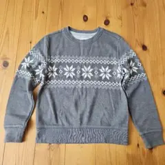 OLD NAVY グレー 雪の結晶柄セーター S/P セーター