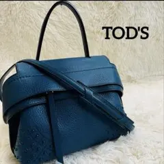 《美品》TOD'S ウェーブ　2wayショルダーバッグ