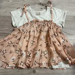 petit main フラワープリント Tシャツ100 記名なし