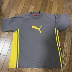PUMA プーマ サッカー 半袖 プラクティスシャツ グレー イエローのサムネイル
