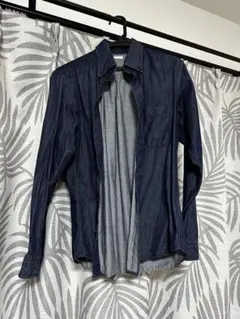 GU ダークブルーデニム長袖シャツ Sサイズ