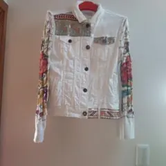 desigual ホワイトデニム　ジャケット　44　レディース　メンズ