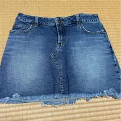 INGNI デニムスカート タイトスカート 台形スカート ウォッシュ加工