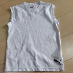 140cm　Puma ホワイト ノースリーブタンクトップ