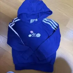 adidas 紫色 花柄パーカー