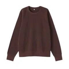 ワッフル編みクルーネック長袖Ｔシャツ　無印良品