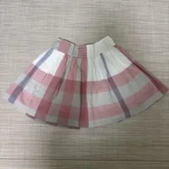 【美品】BURBERRYピンクチェック柄 フレアスカート 6Y116cmのサムネイル
