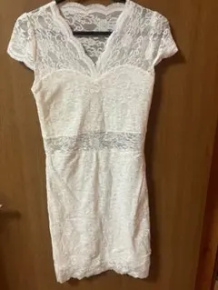 90年代　平成ギャル　姫ギャル　レース　白　セクシーワンピ　Y２K