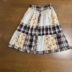 パッチワークギャザースカート