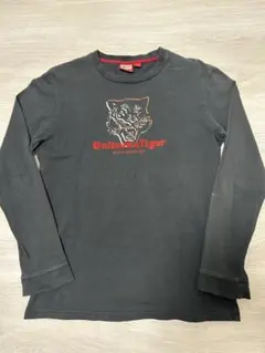 【激レア】オニツカタイガー ロンT タイガーロゴ ブラック L希少デザイン