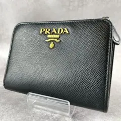 【極美品】プラダ 折り財布 ヴィッテロムーブ サフィアーノ レザー ブラック