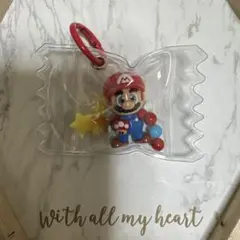 スーパーマリオ ミニフィギュア キーホルダー　ハンドメイド　ガチャ詰めポーチ