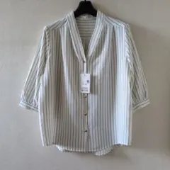 Honeys　ブラウス　七分袖　ストライプ