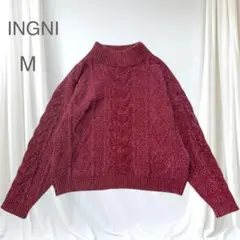 未使用 INGNI 高見えモールケーブルニット M 立体編み美品　ニット　可愛い