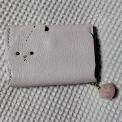 うさぎピンクレザーのカードケース新品ラビット