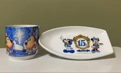 東京ディズニーシー　15周年記念 スーベニアカップとお皿