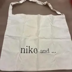 【お値下げ】美品 niko andショルダーエコバッグ 約54cm×45cm