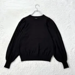 クリーコンフォルト/S/濃茶/ニットセーター/ボリューム袖/クルーネック/長袖のサムネイル