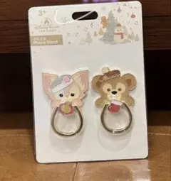 上海ディズニー　リーナベルandダッフィー　スマホリングスタンドセット