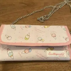 すみっコぐらし アイスクリーム柄　おさいふ　ミニバッグ