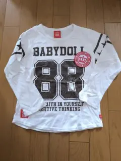 BABYDOLL ベビードール 110cm ホワイト 白 長袖Tシャツ