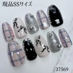 No73 現品ネイルチップ 韓国 y2k ワンホン ガーリー 落書きネイル