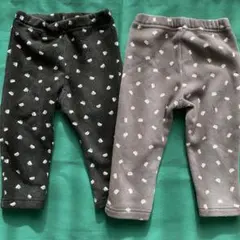 フリースパンツ 80cm 黒とグレー