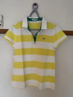 LACOSTE ストライプポロシャツ 40サイズ