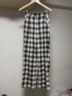 EMODA チェック柄 ワイドレッグスラックス