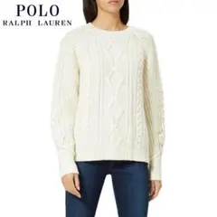 定価44,000円 ポロラルフローレン 美品 ケーブル ウールブレンド セーター