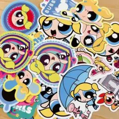 【新品】パワーパフガールズ　バブルス　シール２４枚セット