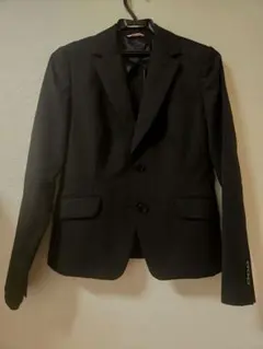 青山 リクルート ジャケット7号+パンツ5号 【無地ブラック】