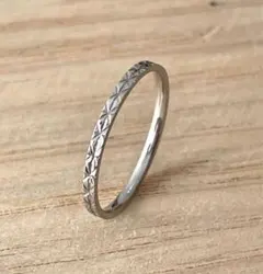 プラチナカットリング＊サージカルステンレス＊ピンキーリング＊ステンレスリング