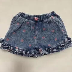 フリル付きデニムショートパンツ 80cm