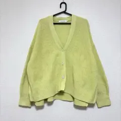 AMERICAN HOLIC ニット カーディガン Mサイズ ライムグリーン