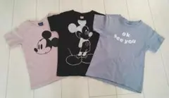 Tシャツ Coen ユニクロ他 ミッキー ロゴ 3枚セット 100 110のサムネイル