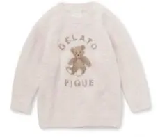 新品！ジェラートピケ BABYベアジャガードプルオーバー ピンク