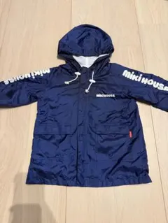 miki house ネイビー フード付きジャケット　レインコート