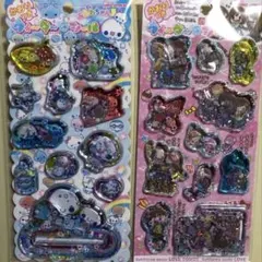 ぷくぷくあわわちゃん&ラブ友　ウォーターインシール　２つセット