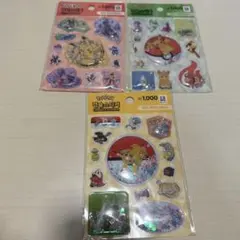 【正規品】韓国限定　ポケモンシャカシャカシール・ウォーターシール　3枚