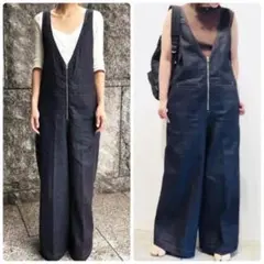 【極良品】ザシンゾーン　デニムオールインワン　ワイド　サロペット　Fのサムネイル