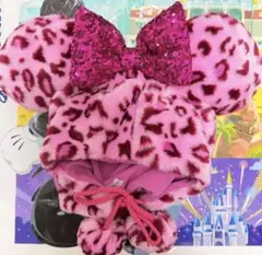 ディズニー ヒョウ柄 ファンキャップ ミニー レオパード ピンク