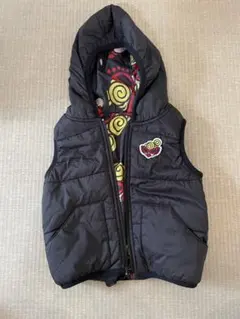 【美品】HYSTERIC MINI リバーシブル　中綿ベスト80サイズ