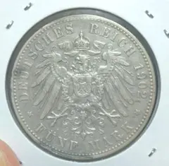 招*@様 1929年Aドイツ ヴァルデック3ライヒスマルク銀貨 ハイグレード