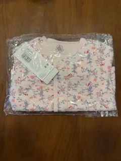 プチバトー　カーディガン　12m/74cm 小鳥　花柄　ピンク