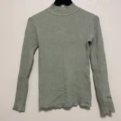 GRL ハイネックリブニットトップス グリーン