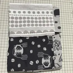maffon はぎれセット にゃんこ日記、コーヒータイム、ドットストライプの3種