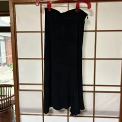 社交ダンス黒の花柄刺繍タイトスカート